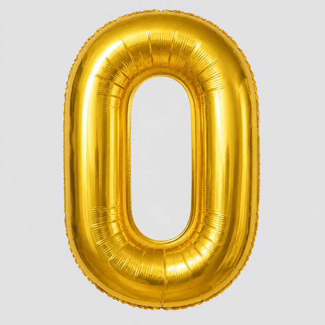 Number 0 Foil Balloon