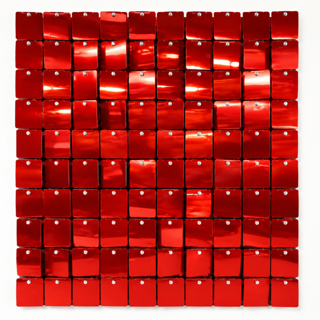 Red Shimmer Sequin Backdrop Panel for Party Decoration