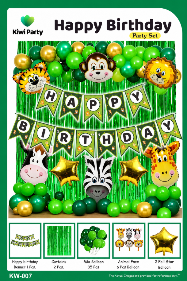 Jungle Theme Happy Birthday Set