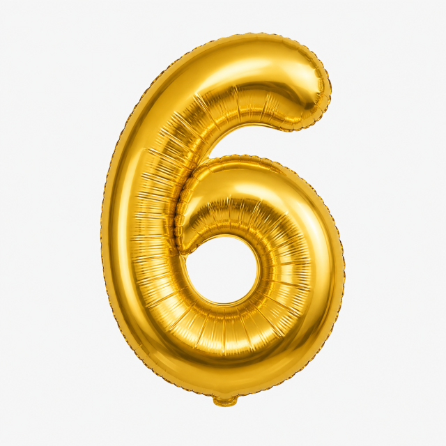 Number 6 Foil Balloon