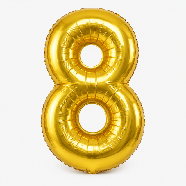 Number 8 Foil Balloon