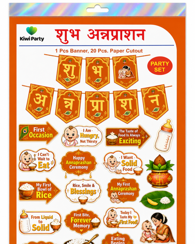 Shubh Annaprashan Party Set – Orange Theme