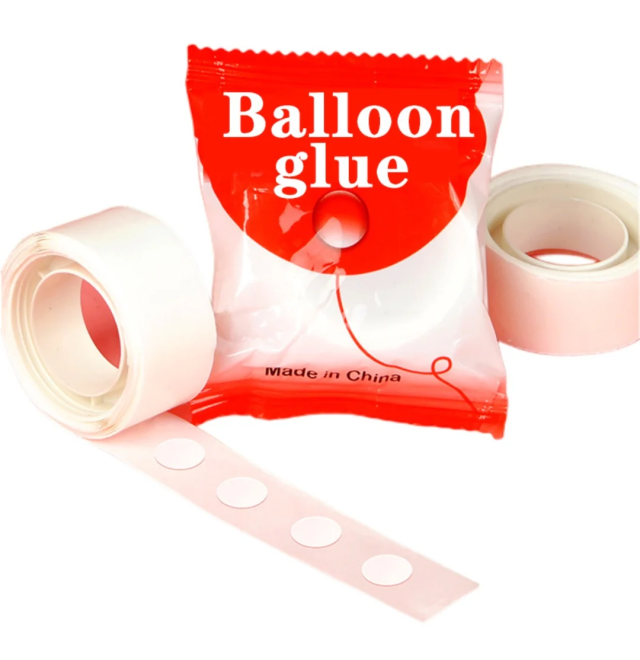 Transparent Balloon Glue Dots Roll – Double-Sided Adhesive Tape for Balloon Decoration